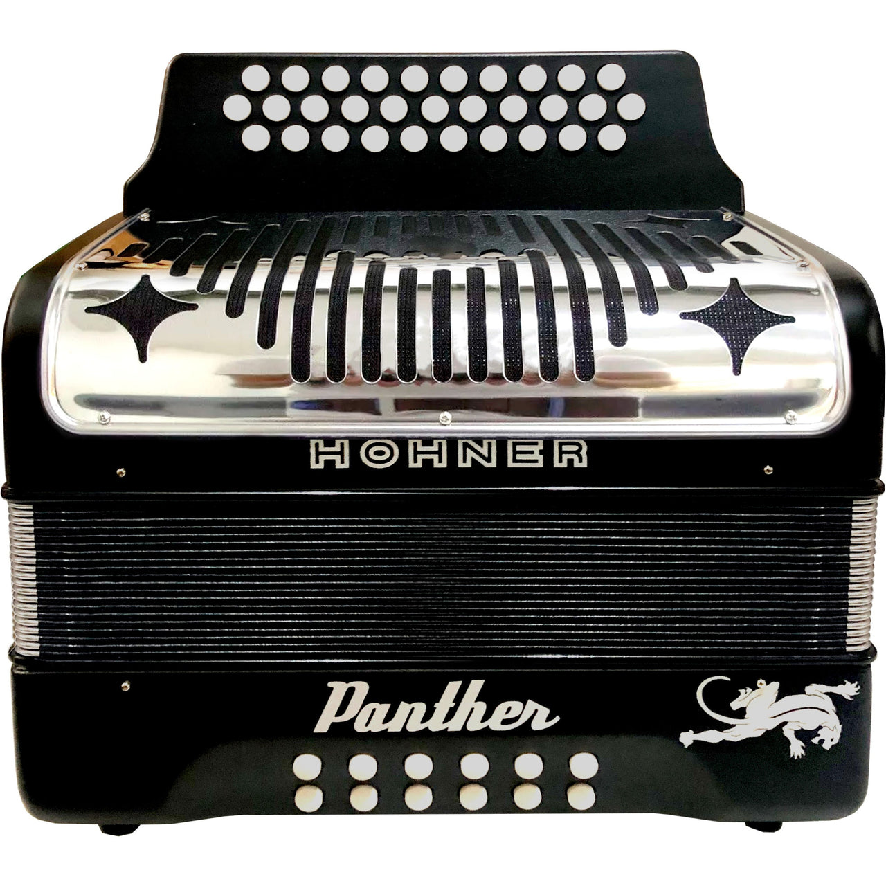 Acordeon Hohner De Botones Panther Ii Sol-Do-Fa Negro, A4800