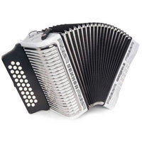 Thumbnail for Acordeon Hohner Corona Ii A5622 31 Botones 12 Bajos Sol/do/fa Blanco