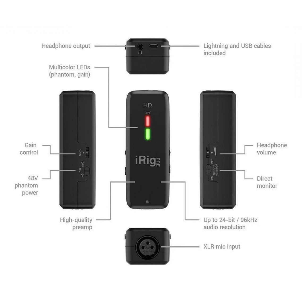 Interfase Ik Multimedia Digital P/mic. De Alta Definicion, Irig Pre Hd