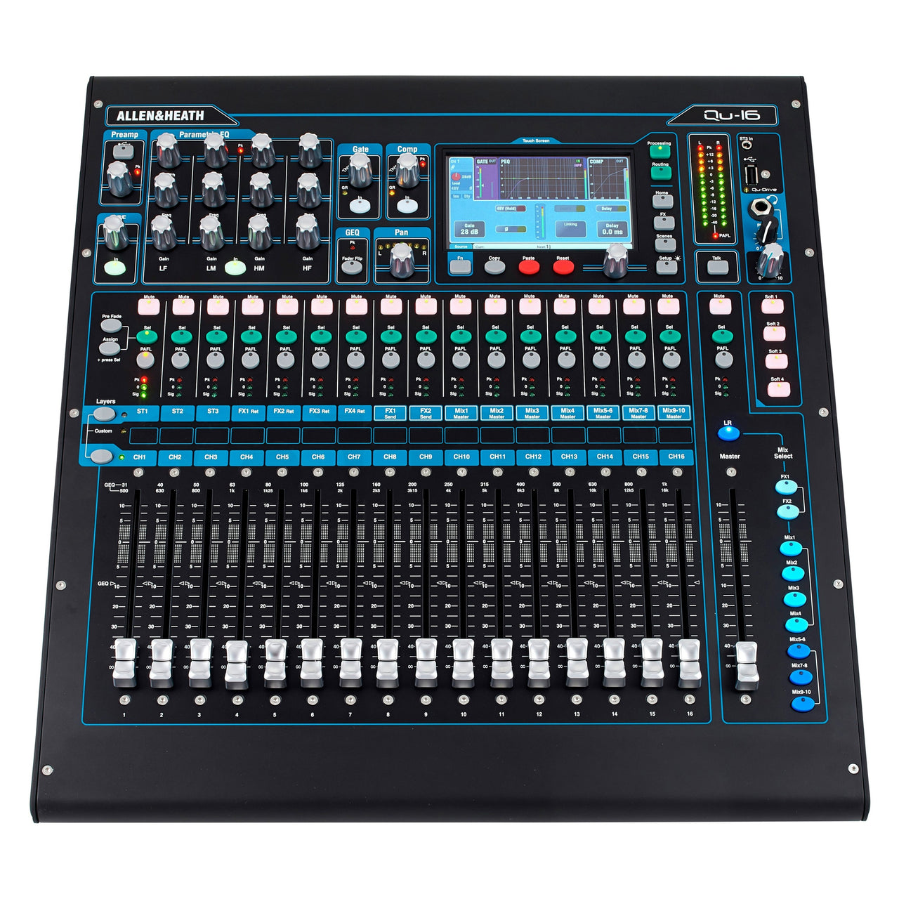 Consola Mezcladora Digital Allen & Heath 16 Canales, Qu-16/X Publicación Premium Merca