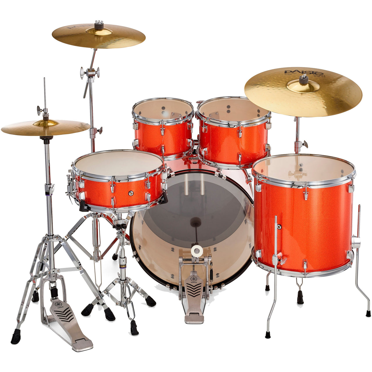 Bateria Acustica Yamaha Rydeen Rdp2f5orguset Orange Glitter Con Atril Y Platillos