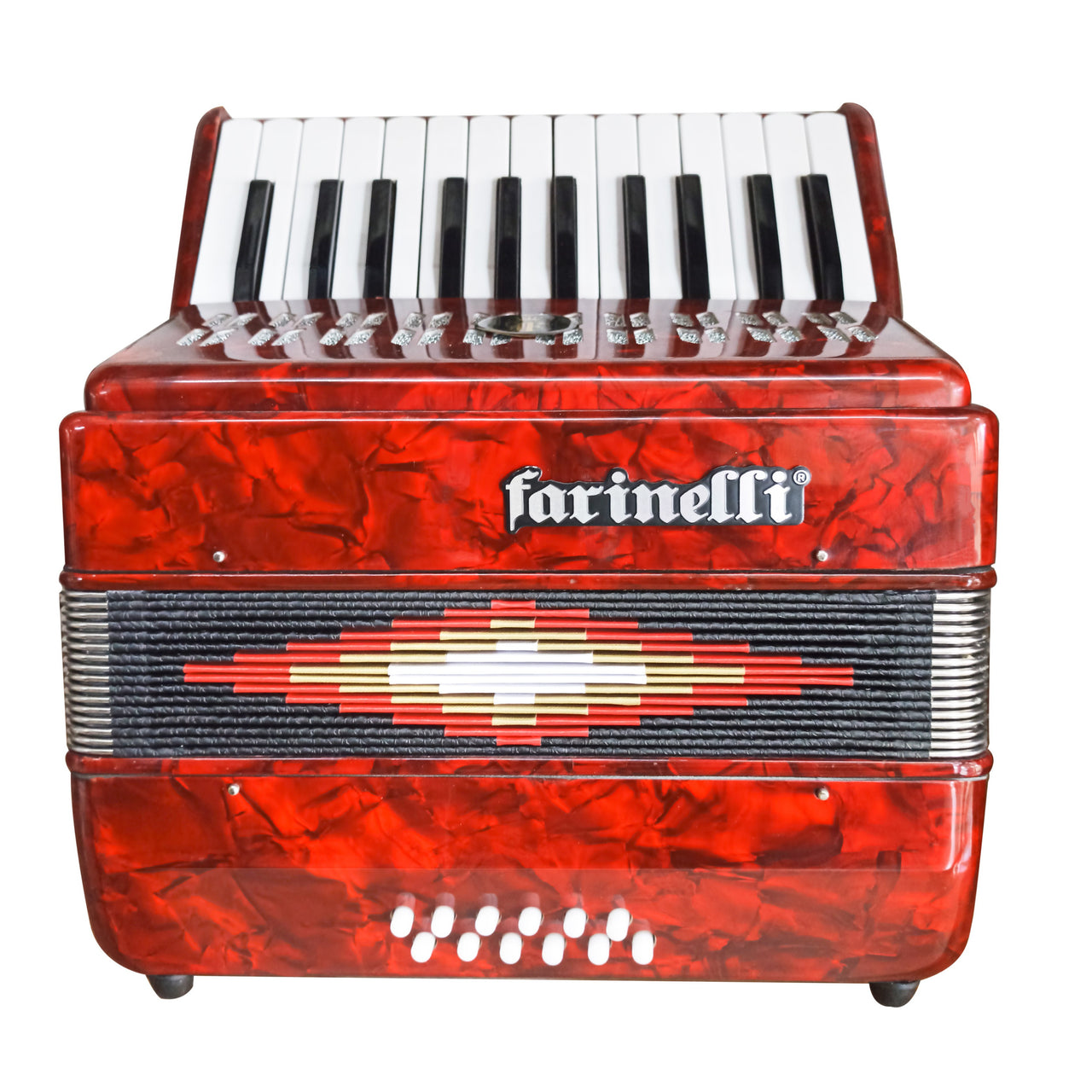 Acordeon Farinelli 25 Teclas 12 Bajos Rojo, 1302r