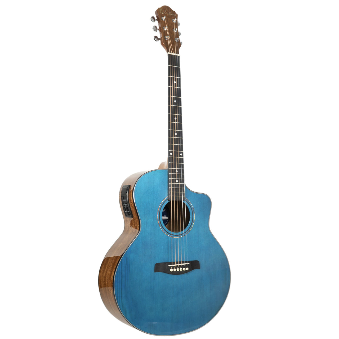 Guitarra Electroacustica La Sevillana Ga-321ceq-obe Ocean Blue