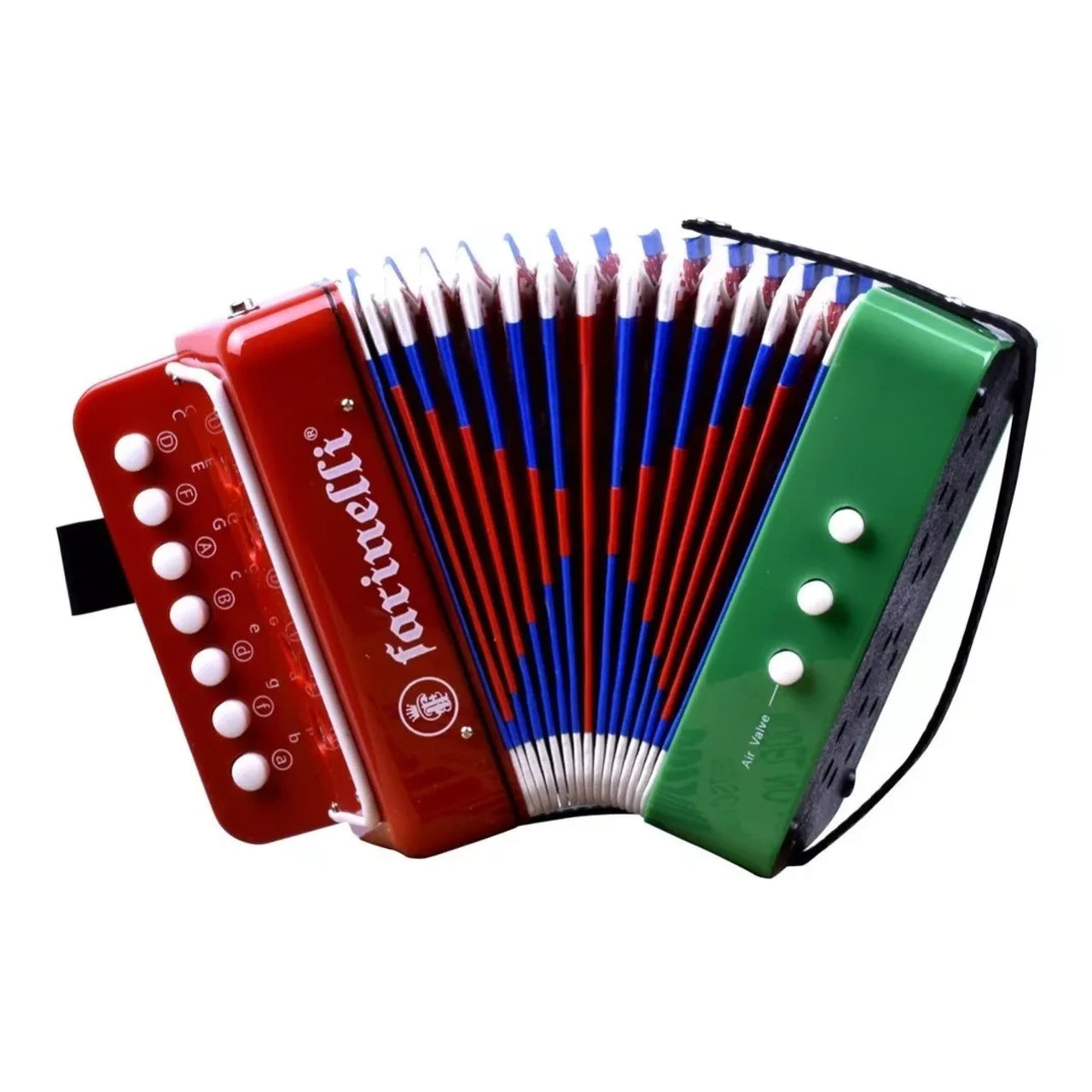 Acordeon Infantil Acif 7 Botones 2 Bajos Bandera, Acifbn