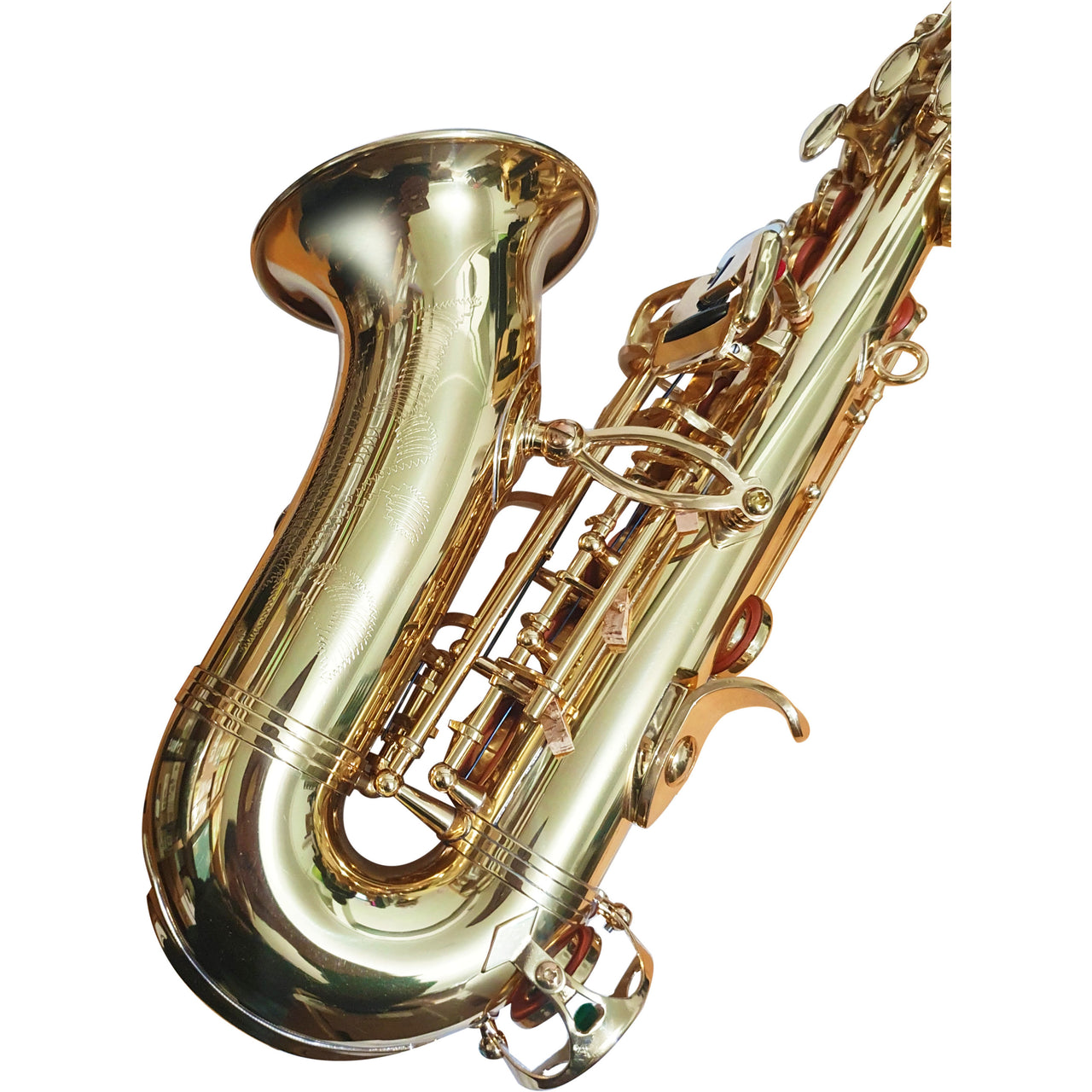 Saxofon Soprano Century Cnsx001-bg Curvo Sib Laqueado Con Abrazdera Bg