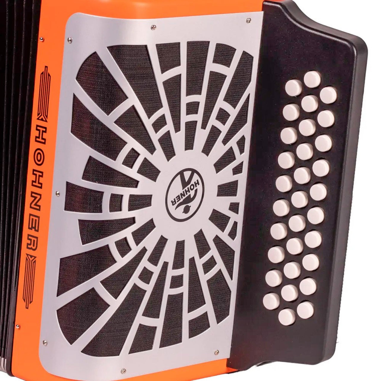 Acordeon Hohner A49651 Rey Vallenato Sib/mib/lab Anaranjado Con Funda