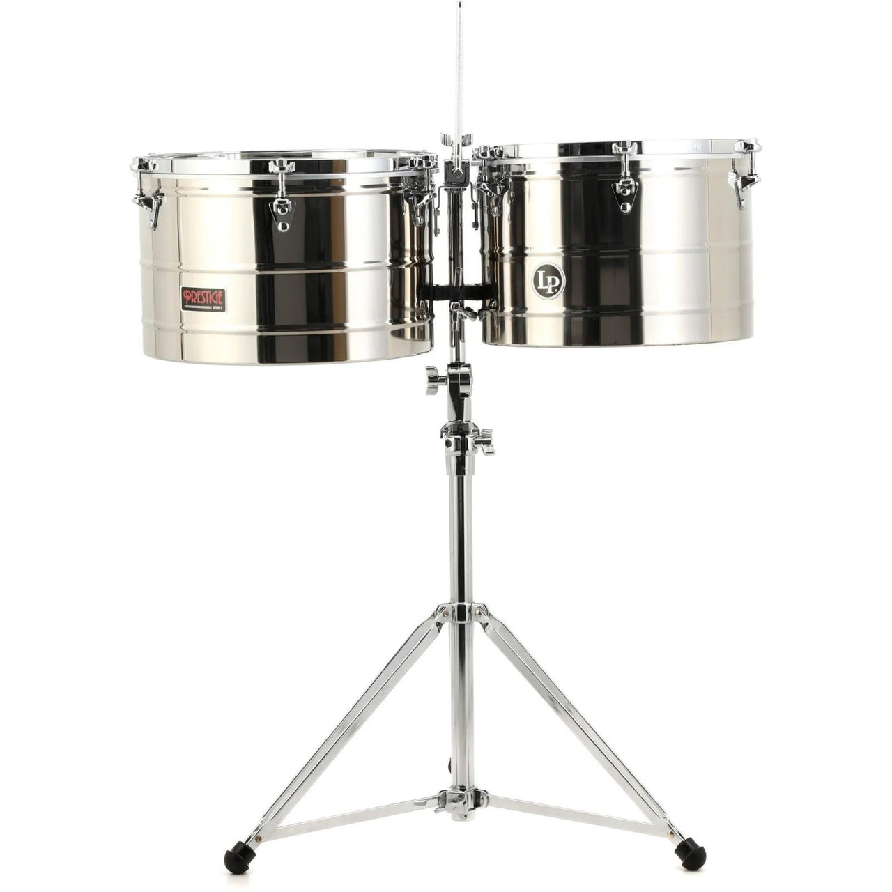 Timbales Lp Prestige Lp1516-s Cromados Con Atril 15 Y 16 Pulgadas