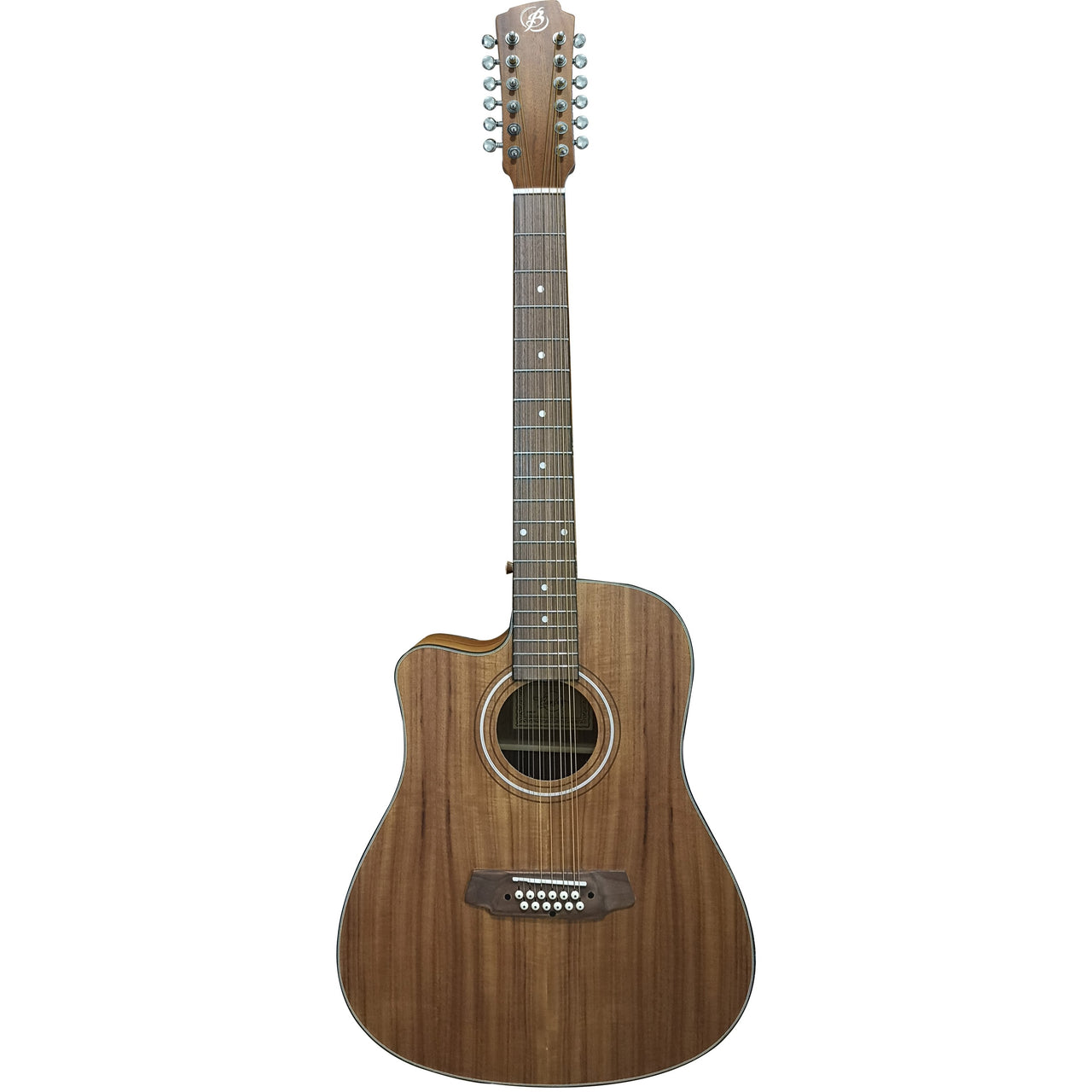 Guitarra Electroacustica Bamboo Ga-4012-koa-z-q Zurda 12 Cuerdas