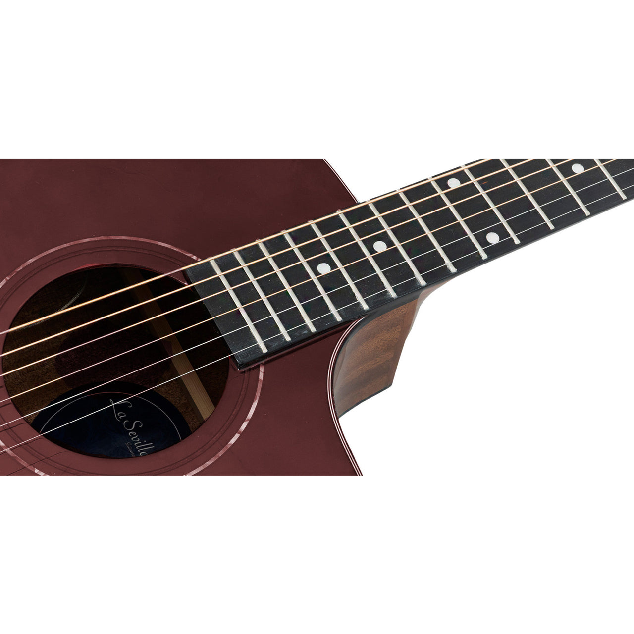 Guitarra Electroacustica La Sevillana Wine Red, Ga-321ceq-wre