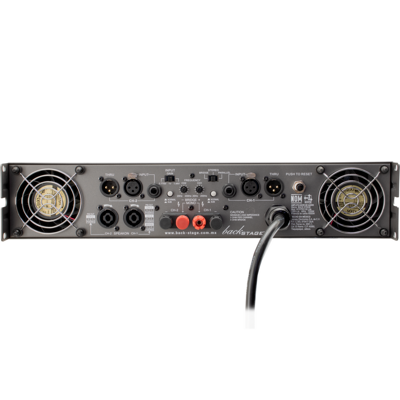 Ampliificador Back Stage Hcf-pro-60 Lite De Potencia 6000w