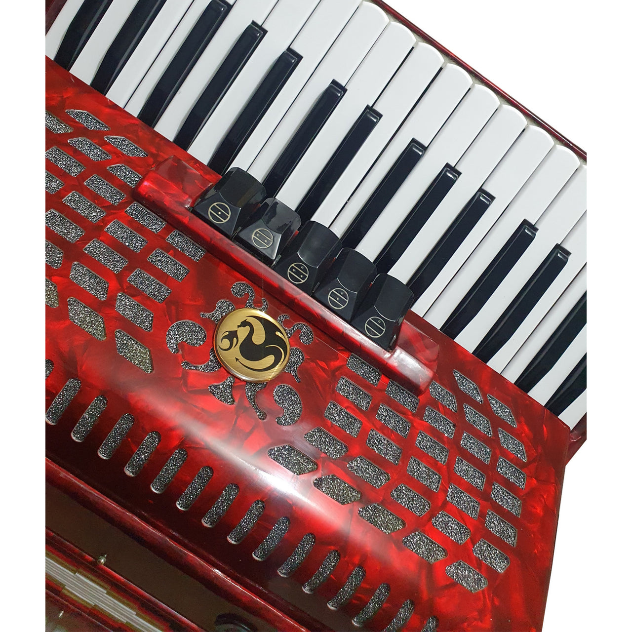 Acordeon Teclas Century 3448 Cnac038-i 5 Registros Rojo