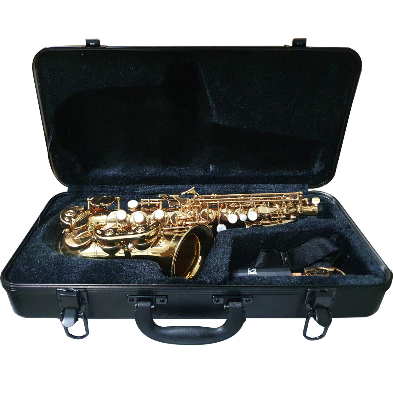 Saxofon Soprano Silvertone Slsx001b Curvo Laqueado Abrazadera Flex Bg