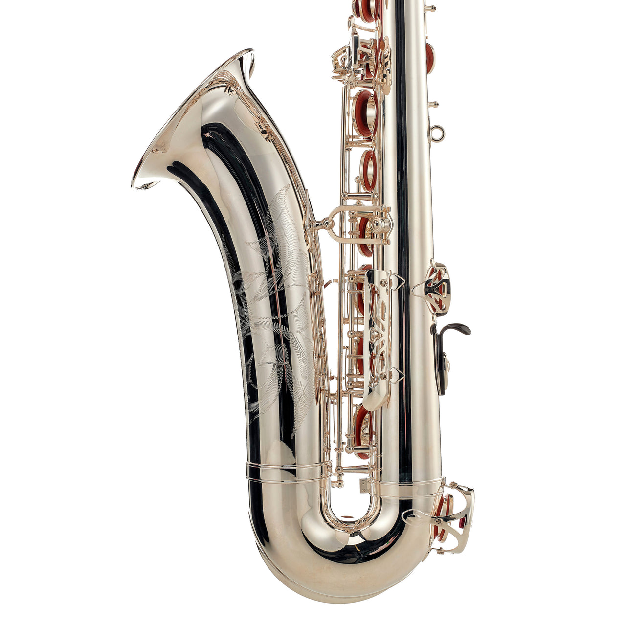 Sax Tenor Yamaha Plateado Yts480-s Con Llave De Fa# Y Fa Frontal