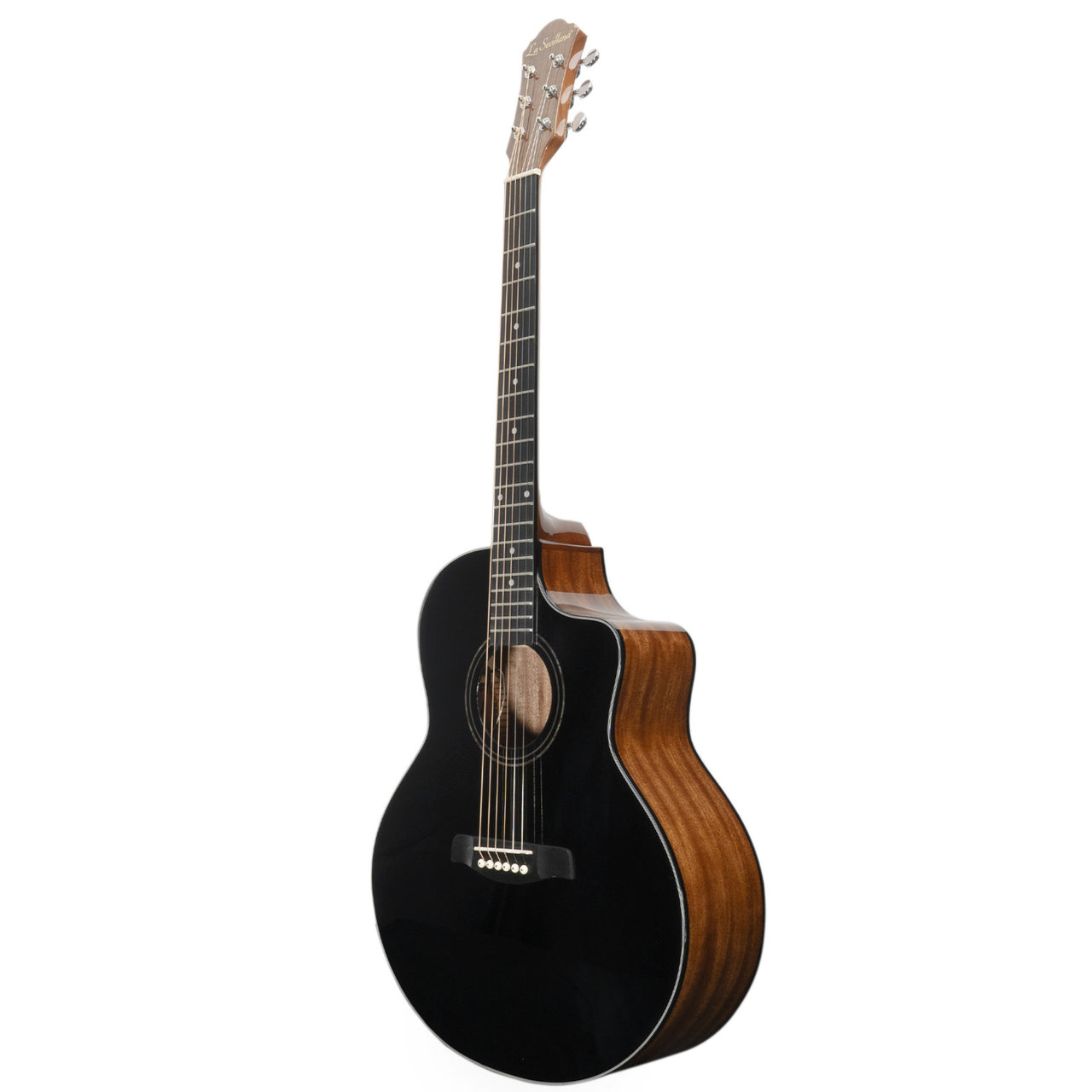 Guitarra Electroacustica La Sevillana Ga-321ceq-blk Negra