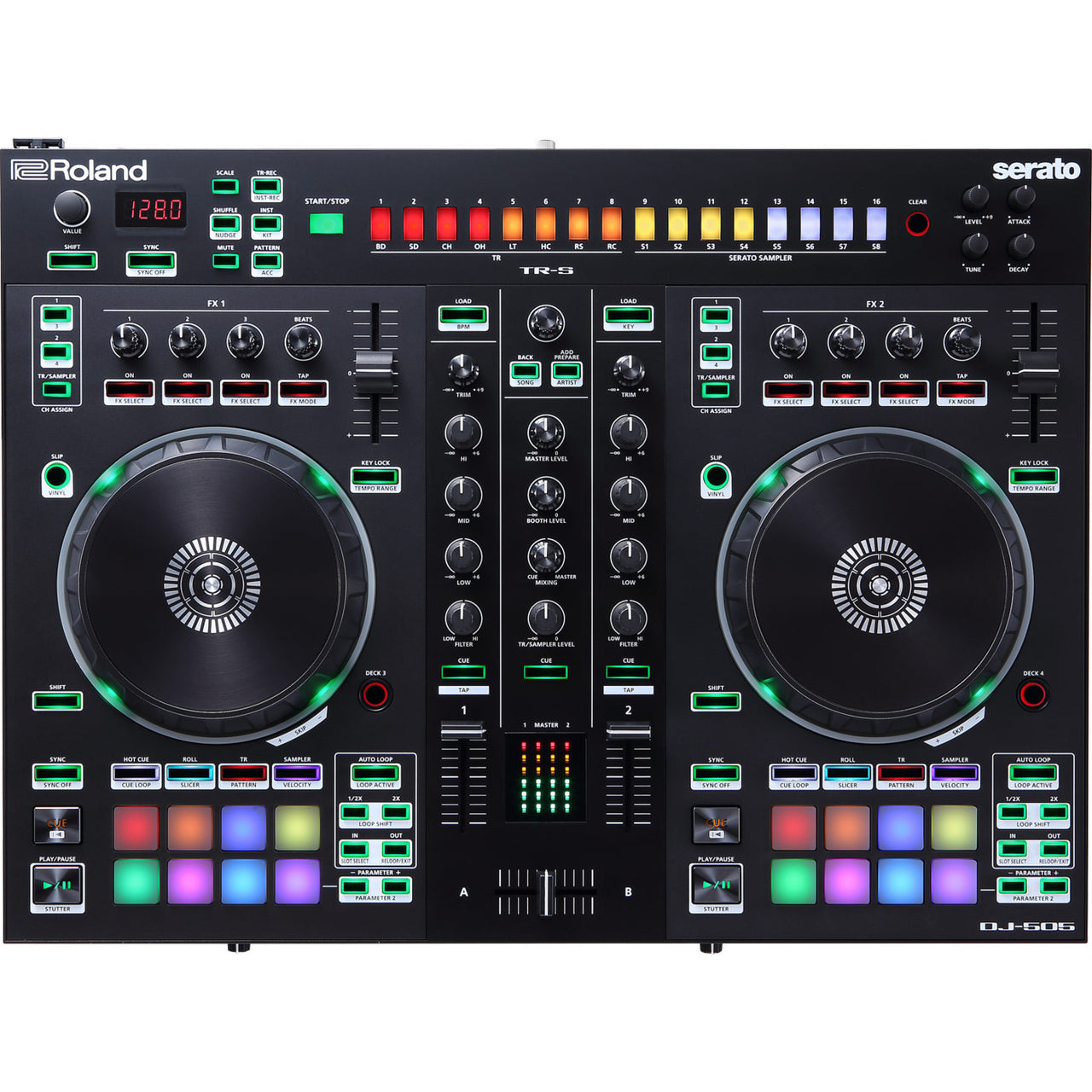 Controlador Roland Dj-505 Para Dj De Dos Canales