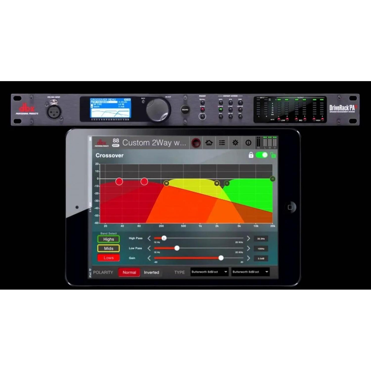 SISTEMA DBX COMPLETO DE ECUALIZACION Y CONTROL DRIVE RACK PA 2, DRPA2