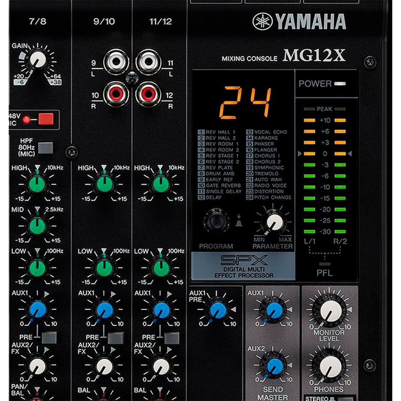 Mezcladora Yamaha 12 Canales Analoga, Mg-12x