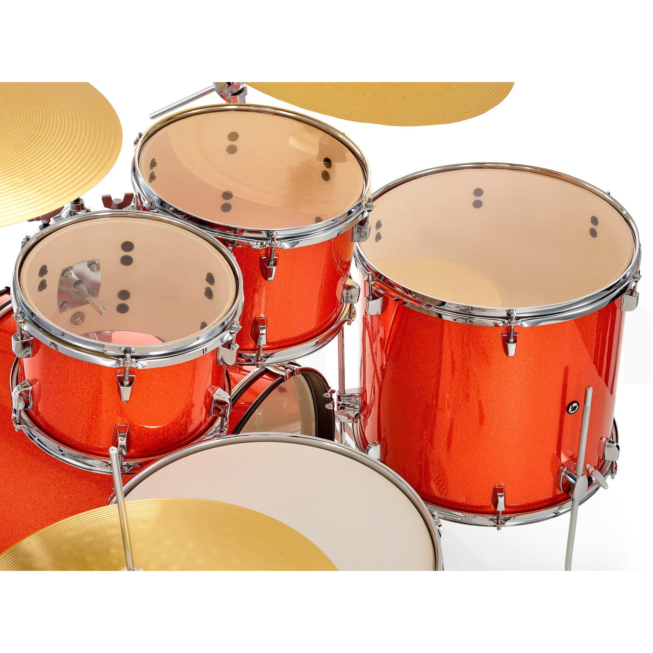 Bateria Acustica Yamaha Rydeen Rdp2f5orguset Orange Glitter Con Atril Y Platillos