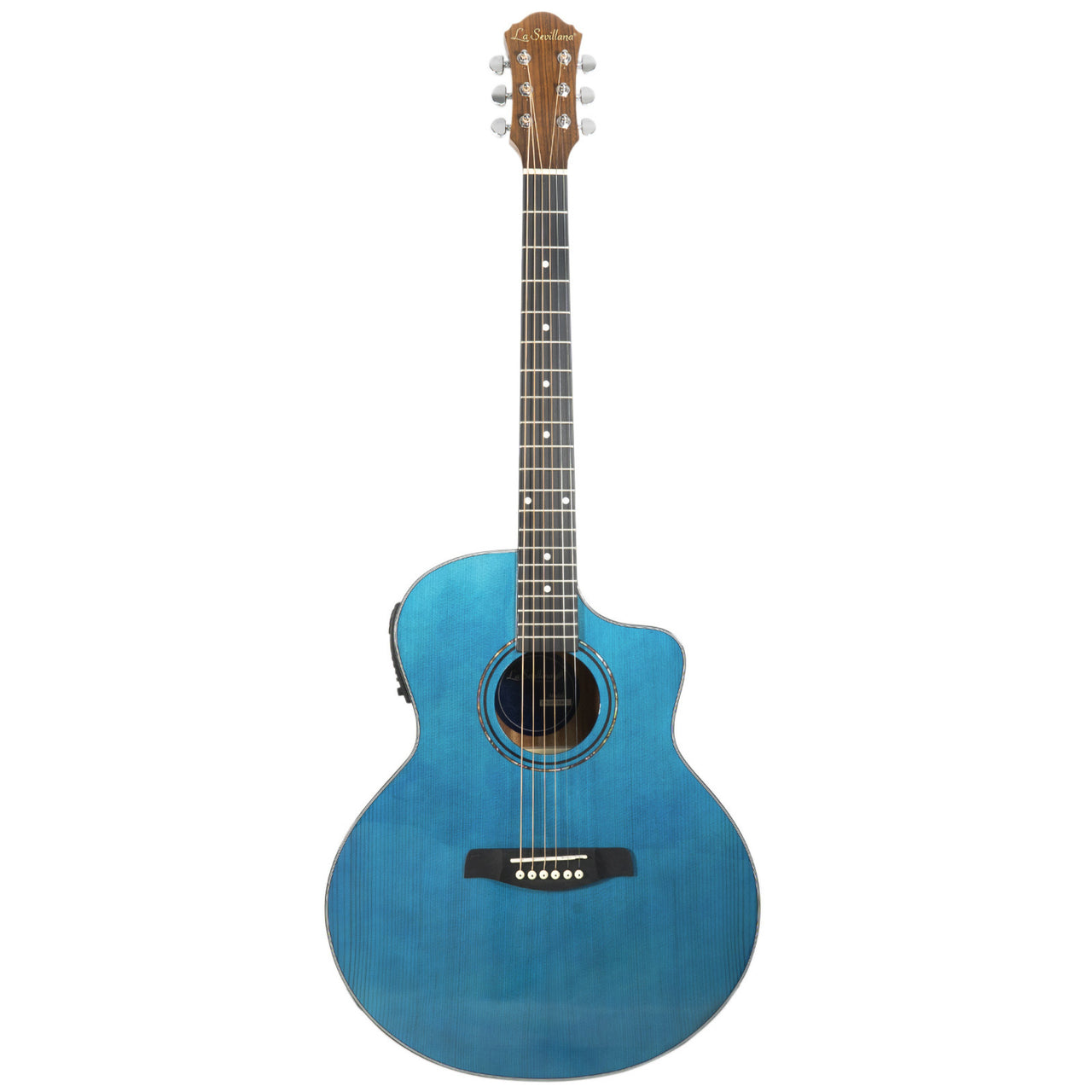 Guitarra Electroacustica La Sevillana Ga-321ceq-obe Ocean Blue