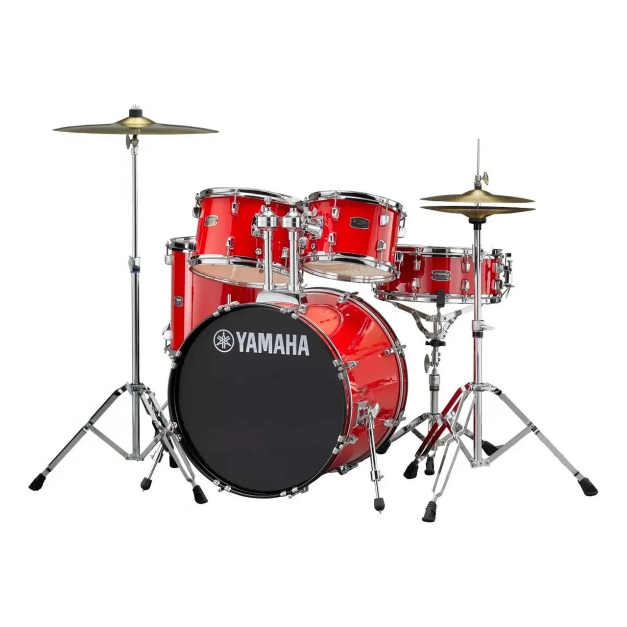 Bateria Acustica Yamaha Rydeen Hot Red C/Platillos Paiste, Rdp2f5rdcymst