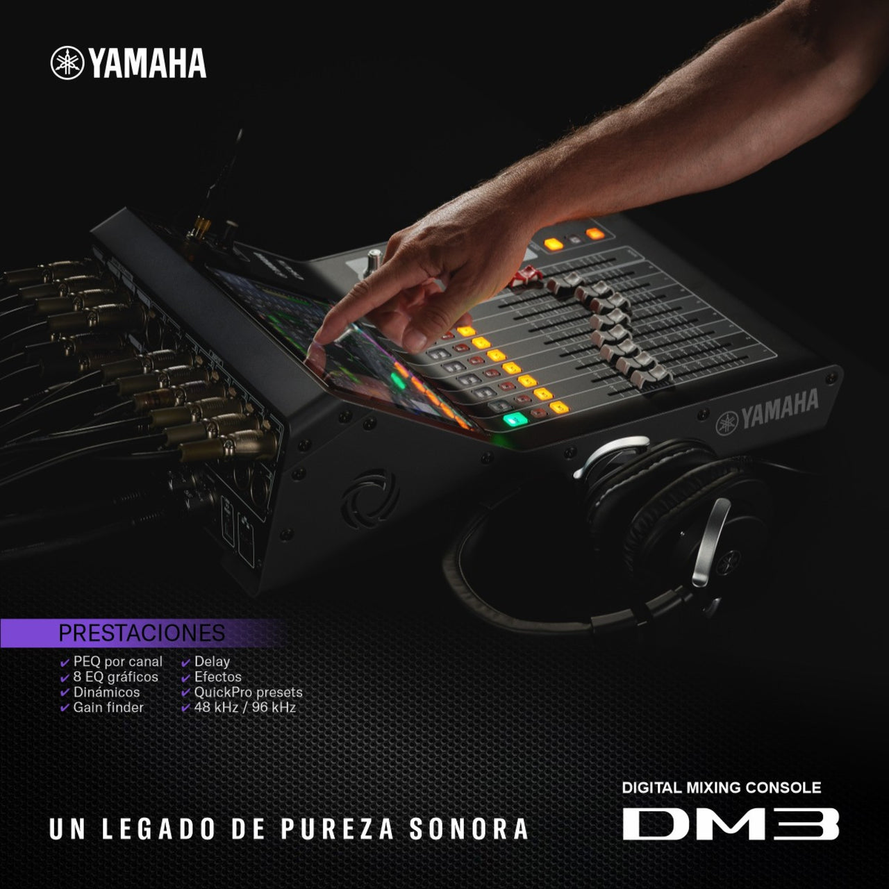 Consola Digital Yamaha C/ Protocolo Dante, Dm3