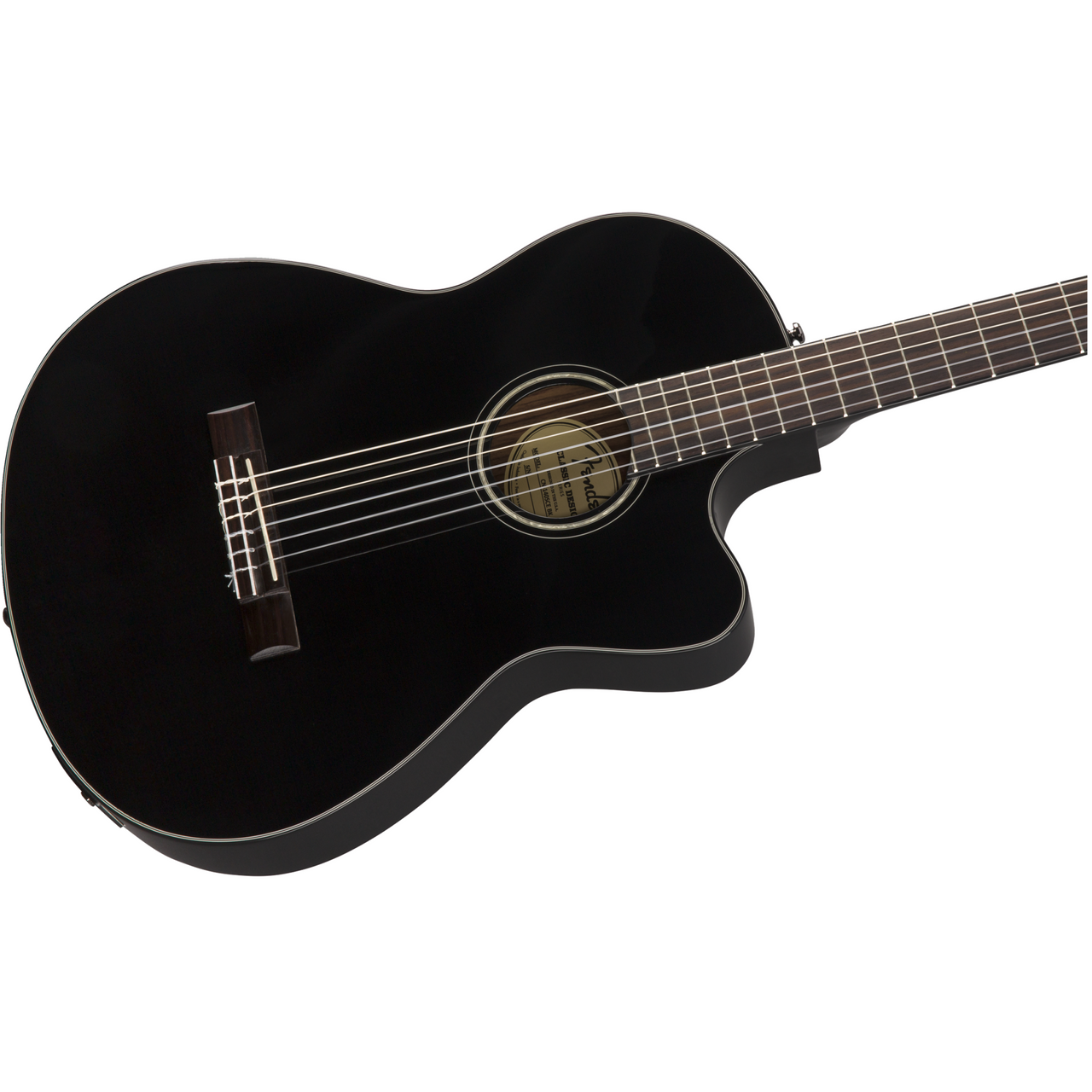 Guitarra electroacustica Fender Cn-140sce Cdas. Nylon Blk W/c W/n, 0970264306