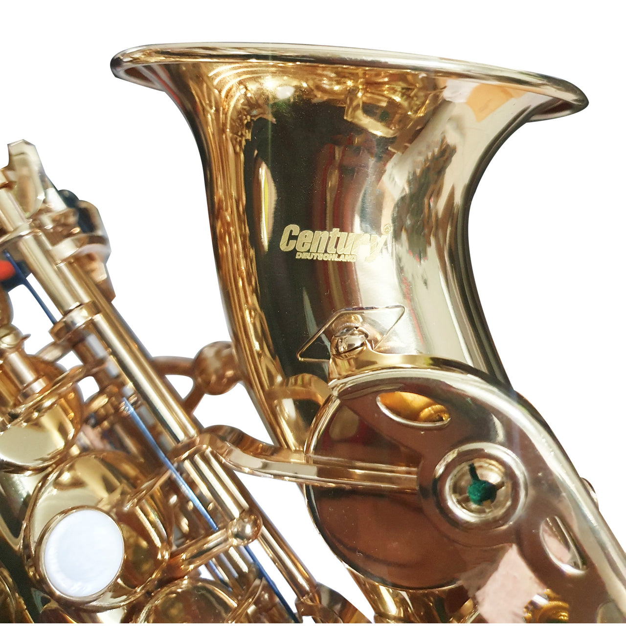 Saxofon Soprano Century Cnsx001-bg Curvo Sib Laqueado Con Abrazdera Bg