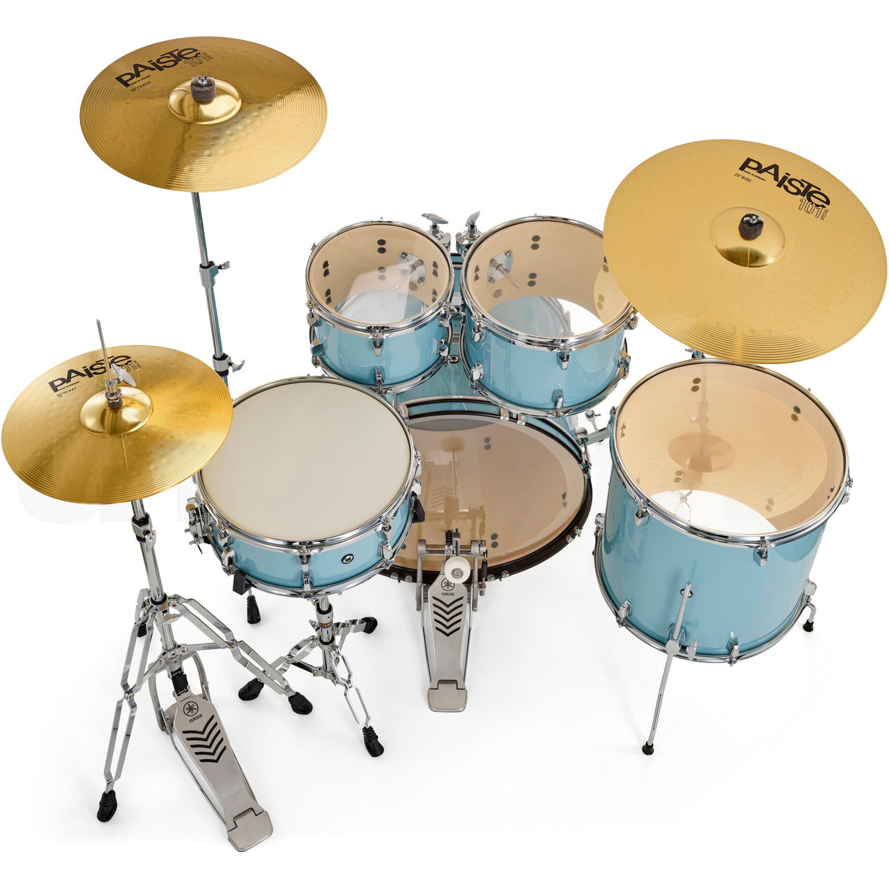 Bateria Acustica Yamaha Rydeen Rdp2f5gpuset Gloss Pale Blue Con Atril Y Platillos