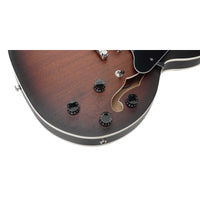 Thumbnail for Guitarra Electrica Mars Hb335osvis Violin hollowbody 335 Satin Sunburst