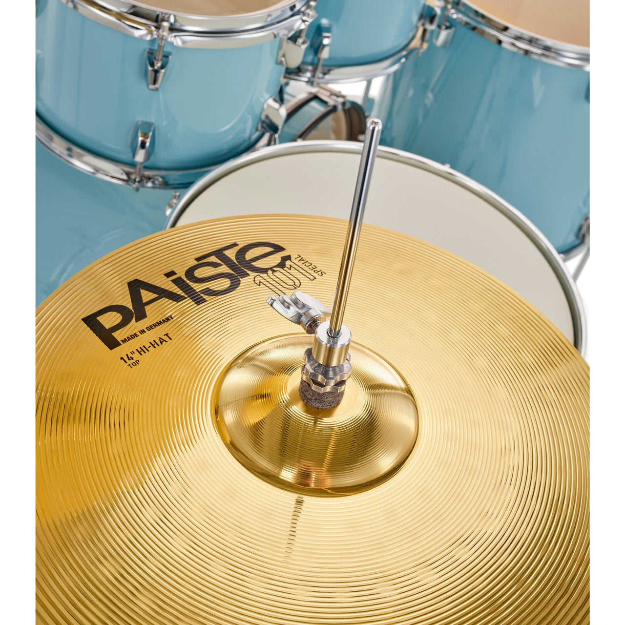 Bateria Acustica Yamaha Rydeen Rdp2f5gpuset Gloss Pale Blue Con Atril Y Platillos