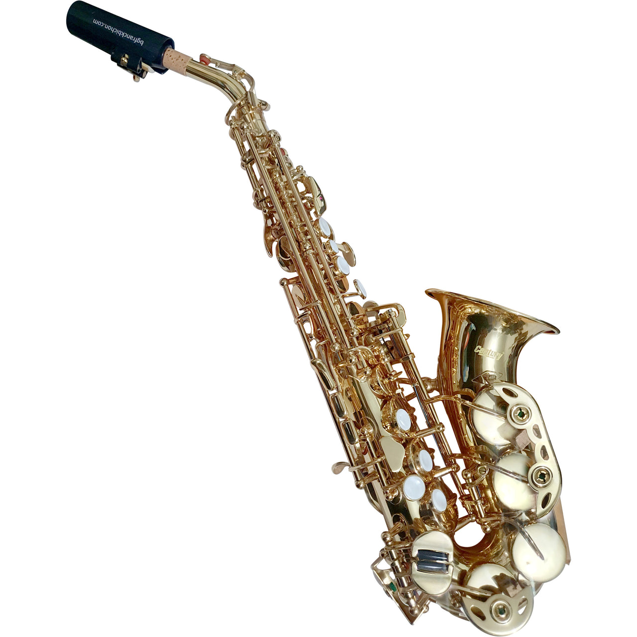 Saxofon Soprano Century Cnsx001-bg Curvo Sib Laqueado Con Abrazdera Bg