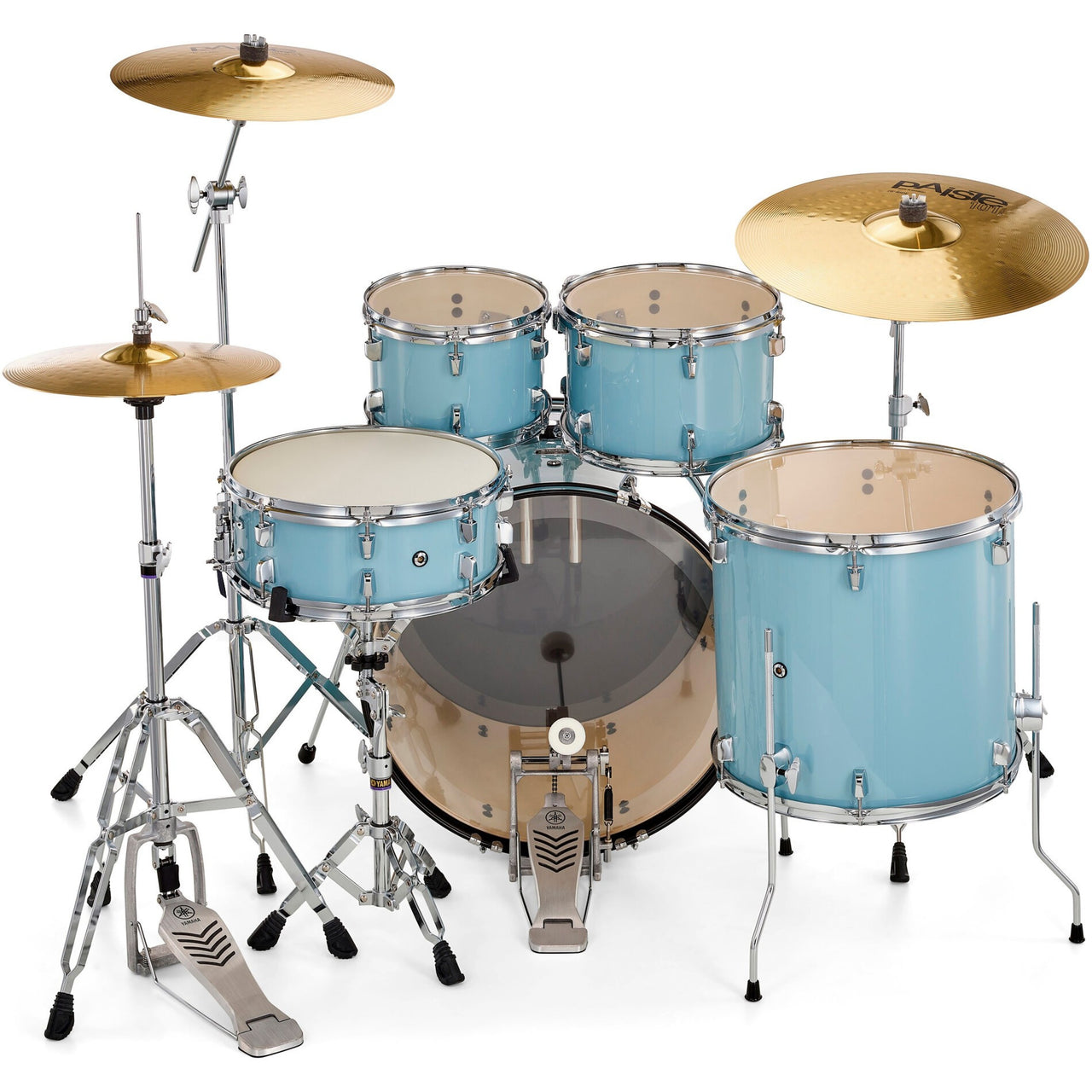 Bateria Acustica Yamaha Rydeen Rdp2f5gpuset Gloss Pale Blue Con Atril Y Platillos