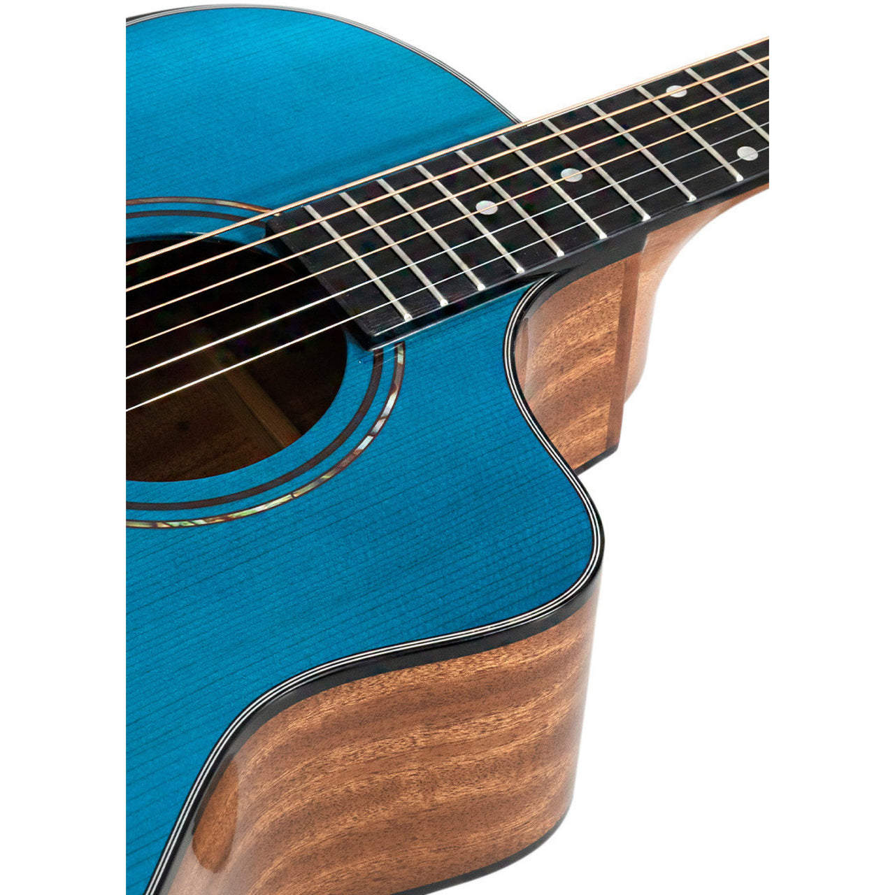 Guitarra Electroacustica La Sevillana Ga-321ceq-obe Ocean Blue