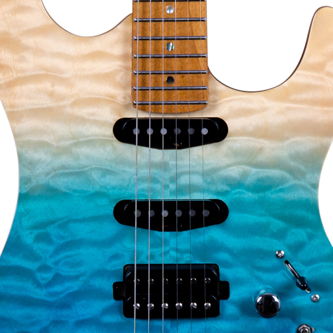 Guitarra Electrica Jet Guitars Js1000 Hss Azul Transparente