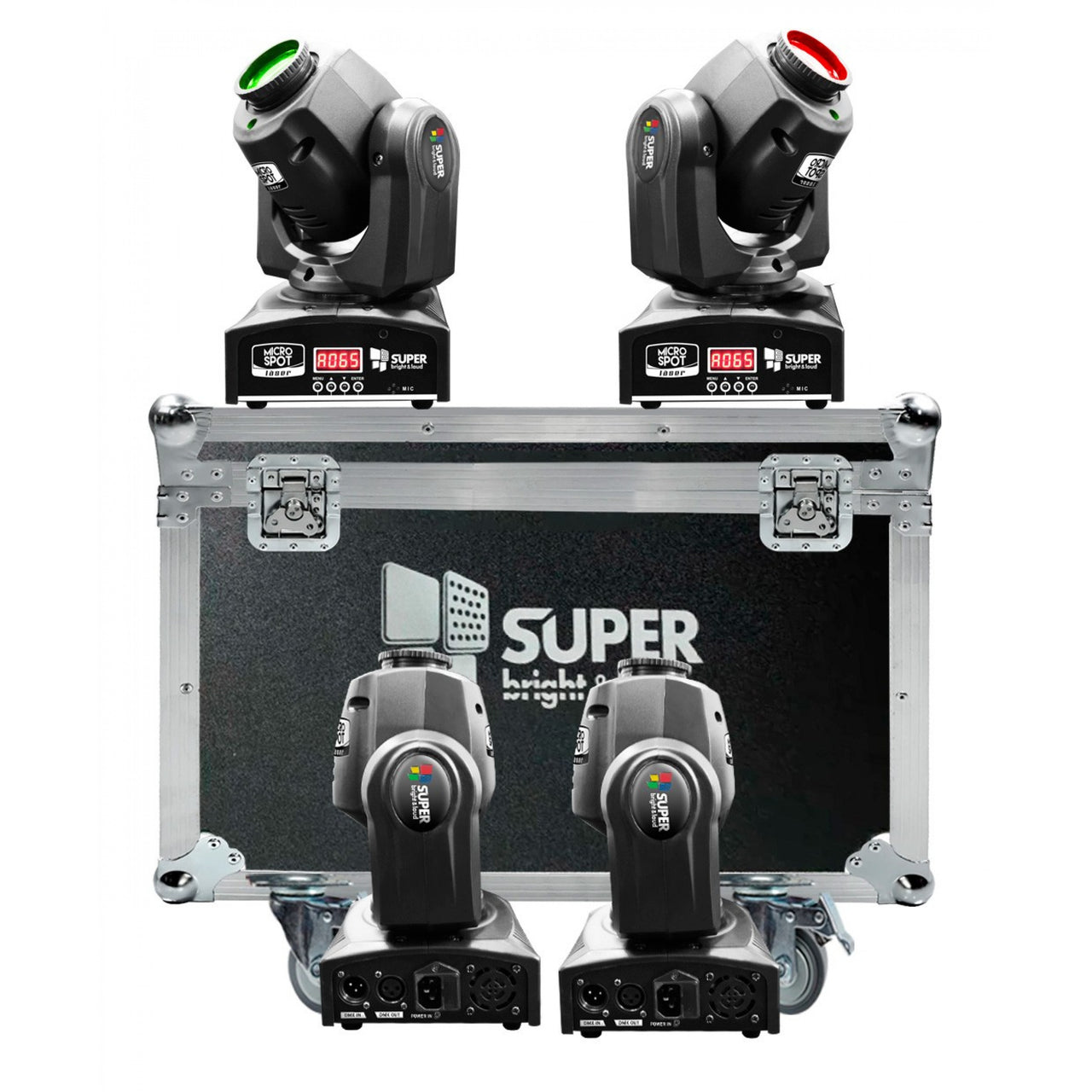 Cabeza Superbright Spot Led 30w C/laser 50mw (4 Pzas), Microspot Laser