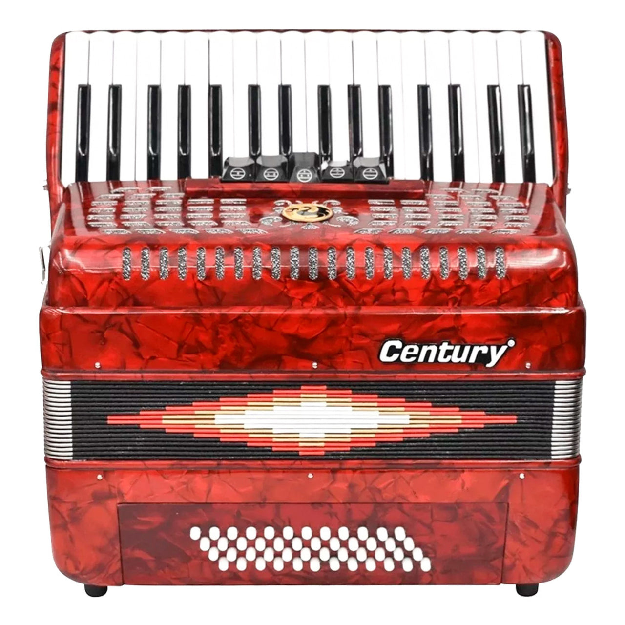 Acordeon Teclas Century 3448 Cnac038-i 5 Registros Rojo