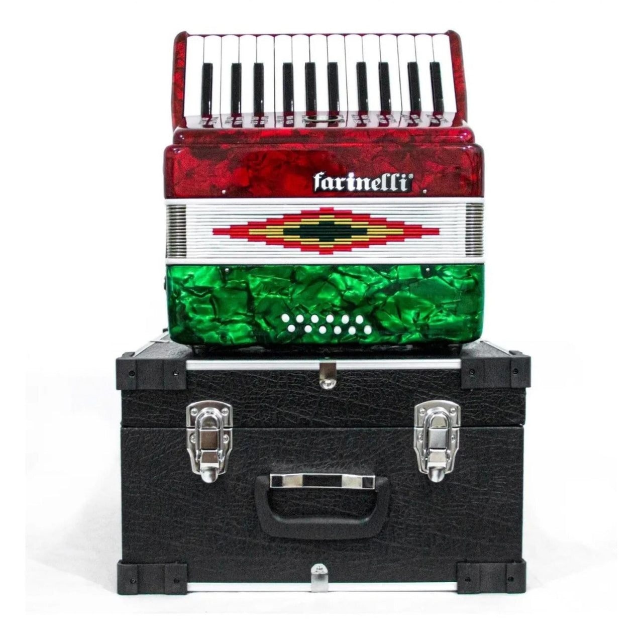 Acordeon Teclas 2512 Farinelli 25 Teclas 12 Bajos Bandera, 1302b