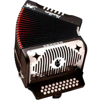 Thumbnail for Acordeon Hohner De Botones Panther Ii Sol-Do-Fa Negro, A4800