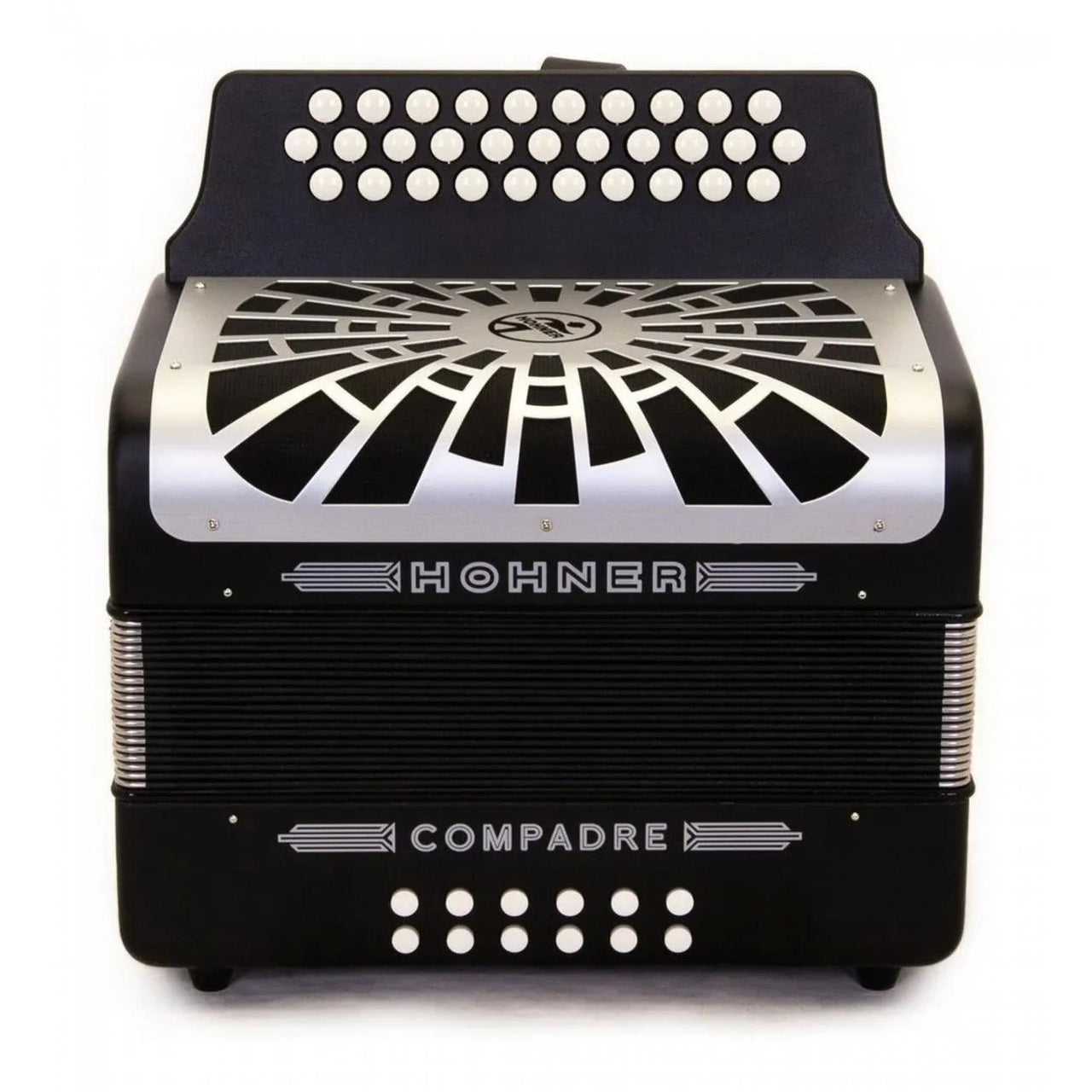 Acordeon Hohner De Botones Diat. Compadre Sol-do-fa Negro, A48221