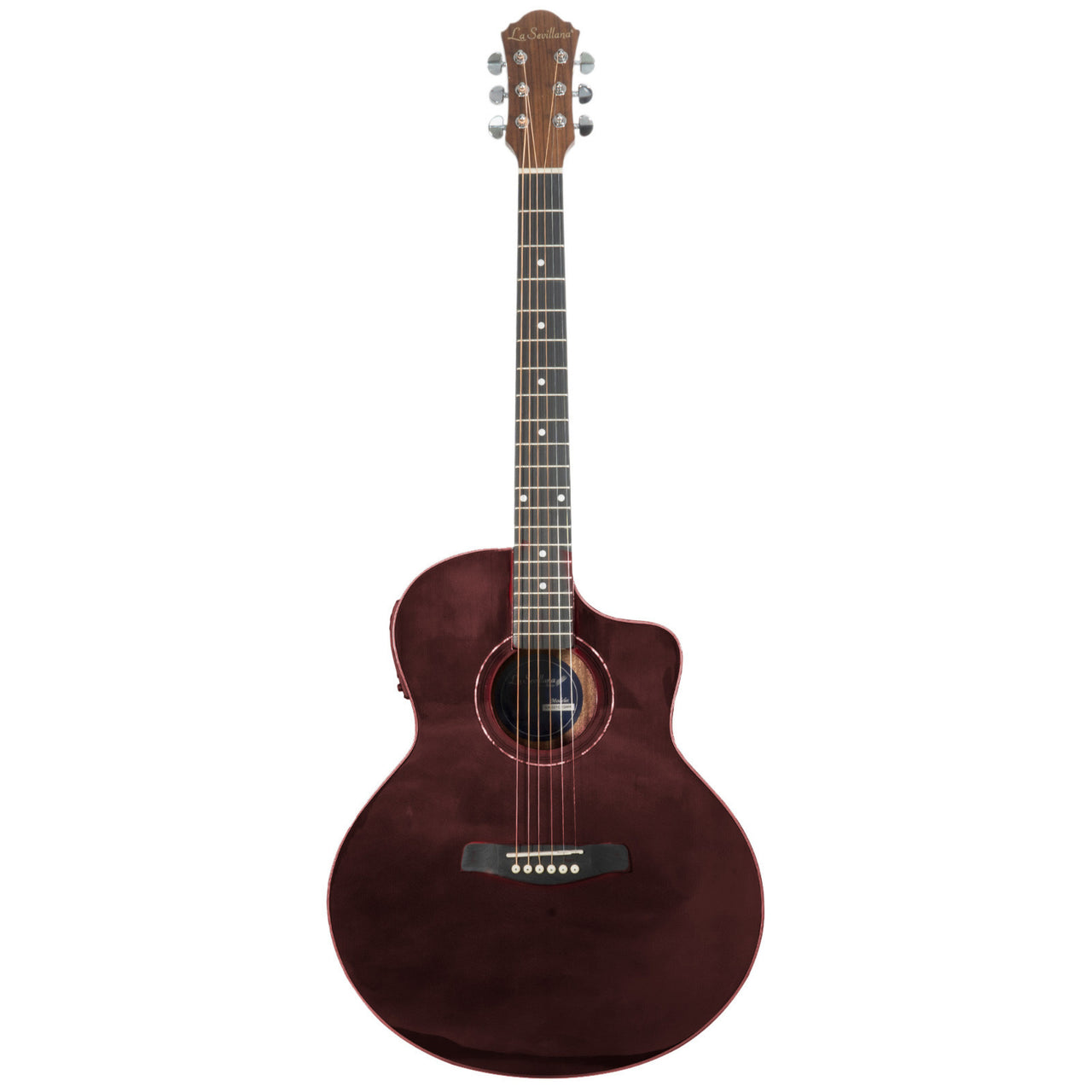 Guitarra Electroacustica La Sevillana Wine Red, Ga-321ceq-wre