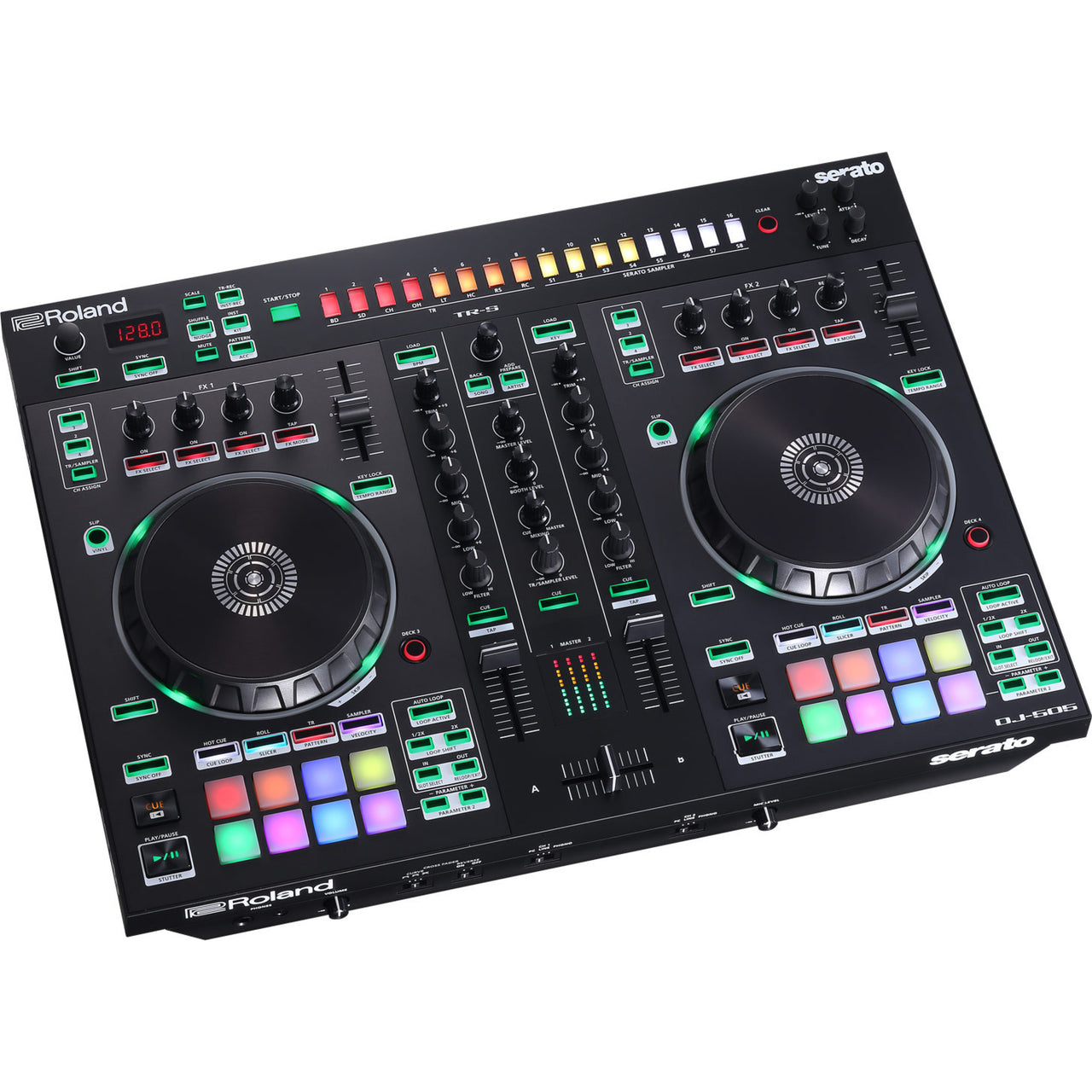 Controlador Roland Dj-505 Para Dj De Dos Canales