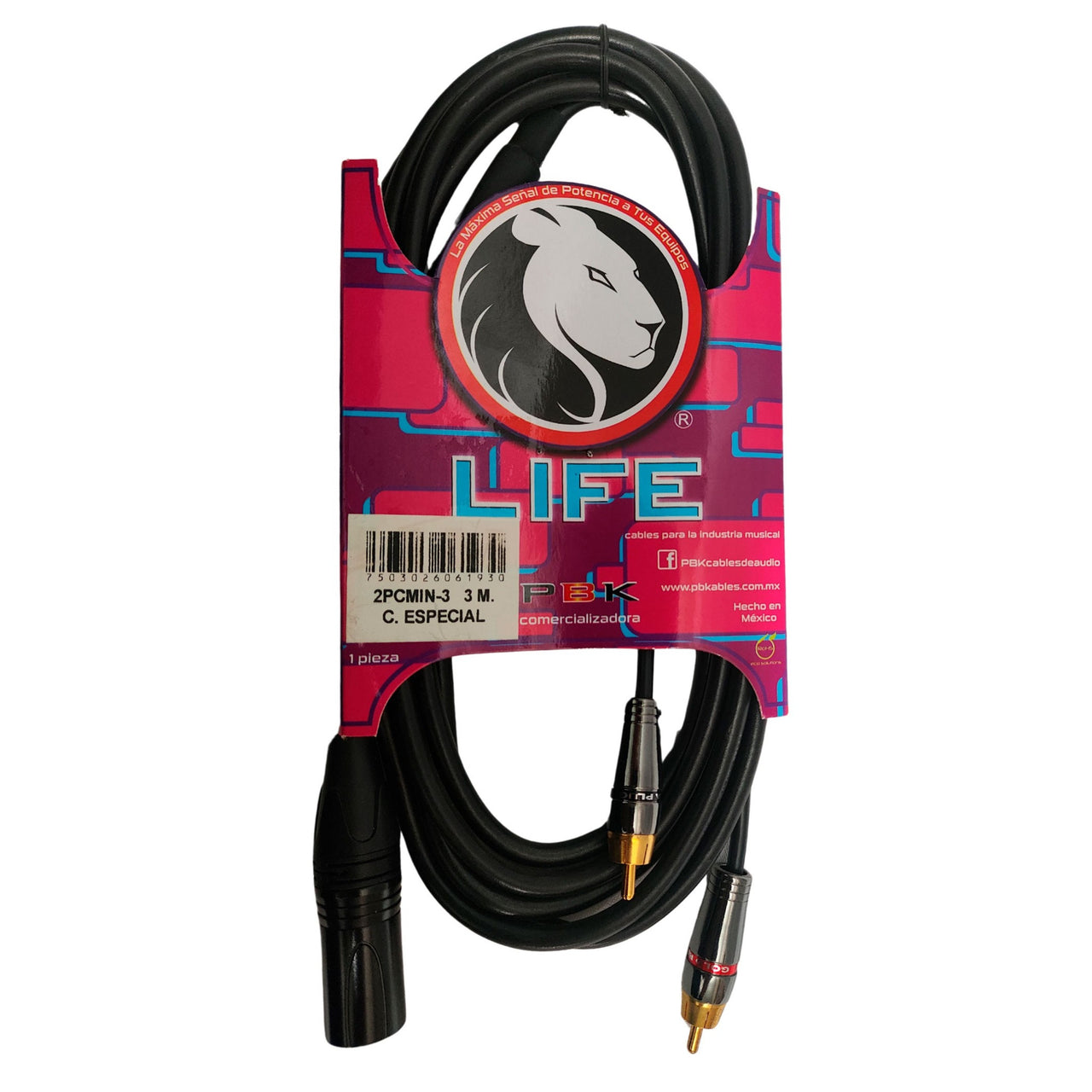 Cable Life Canon Macho A 2 Rca 3mts, 2pcmin-3