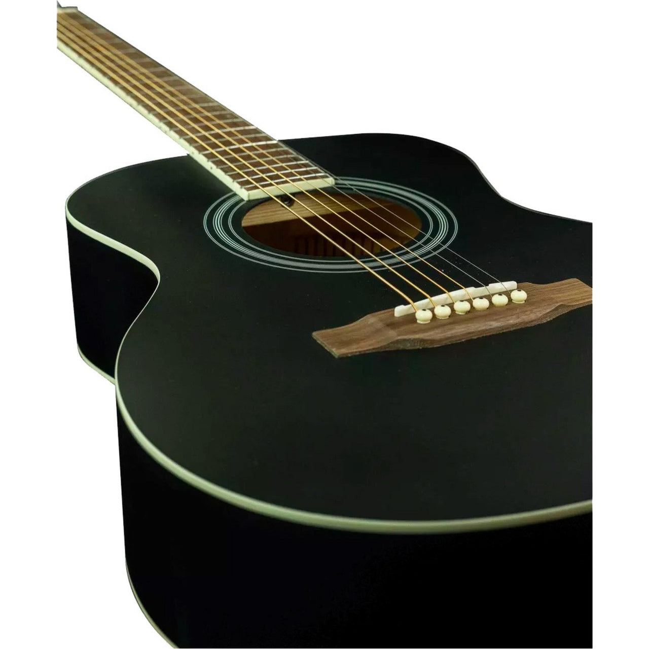 Guitarra Acustica Bamboo GA-38-BK Negra Con Funda 38 Pulgadas