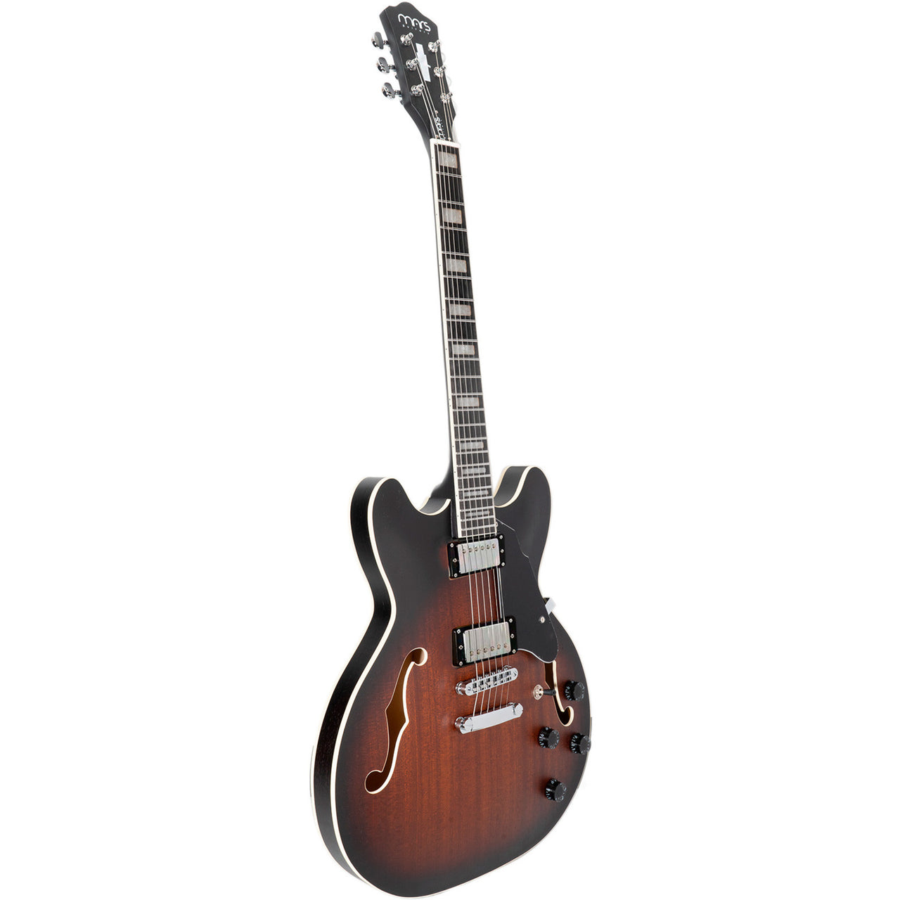 Guitarra Electrica Mars Hb335osvis Violin hollowbody 335 Satin Sunburst