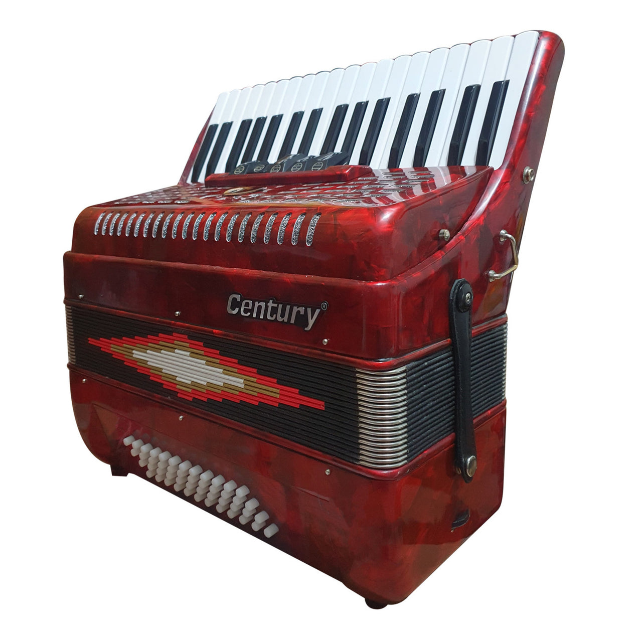 Acordeon Teclas Century 3448 Cnac038-i 5 Registros Rojo