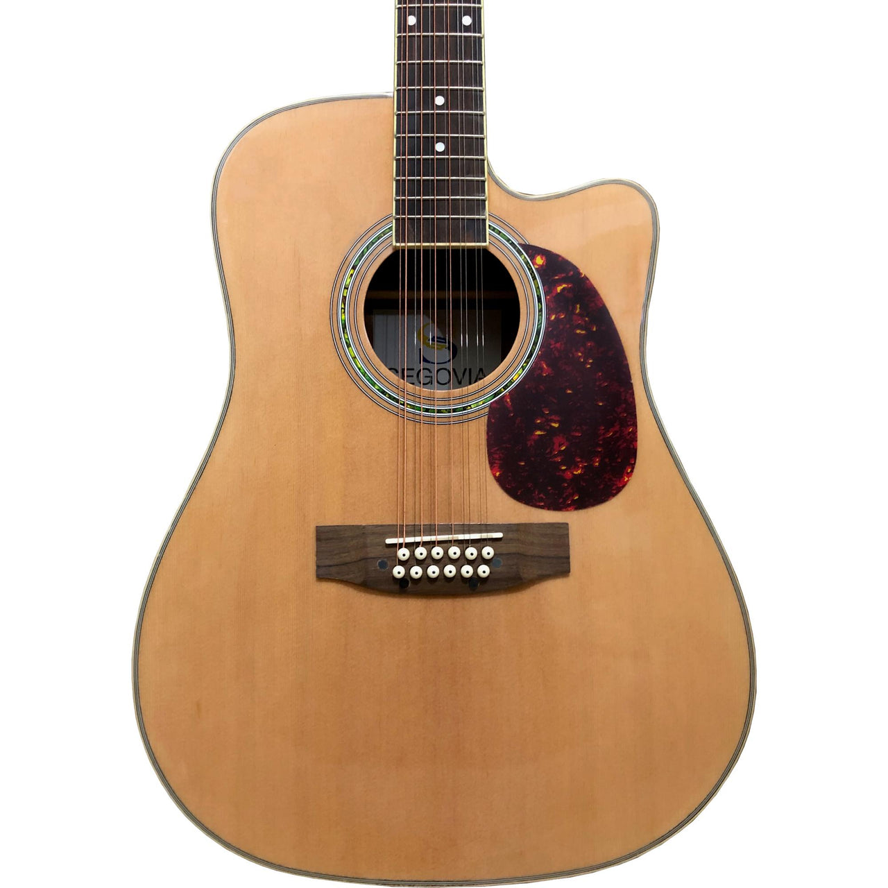 Guitarra Segovia Sgg12nt Electroacustica Natural 12 Cuerdas Con Corte