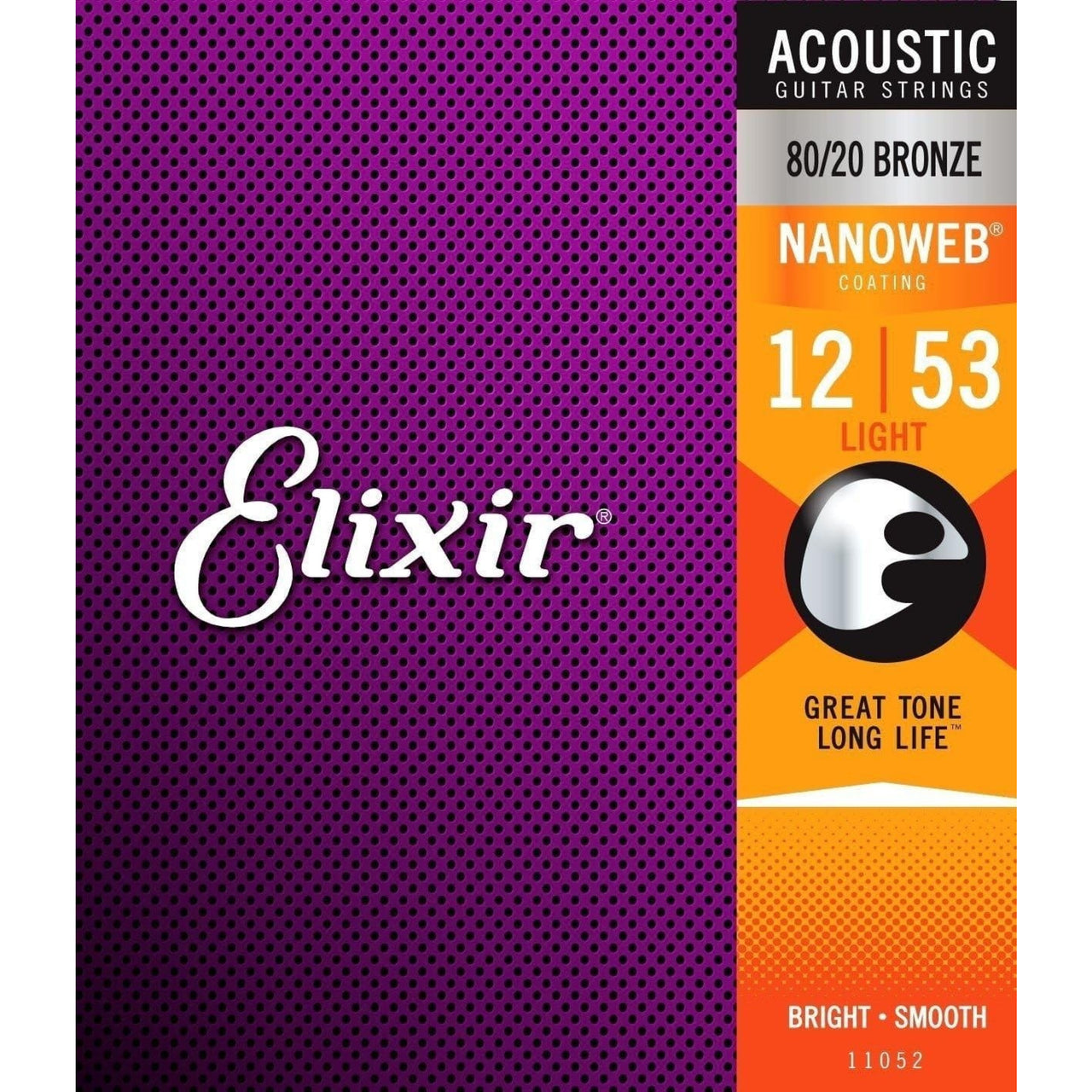 Juego De Cuerdas Elixir P/Guitarra Electroacustica Cal.012-.053, 11052