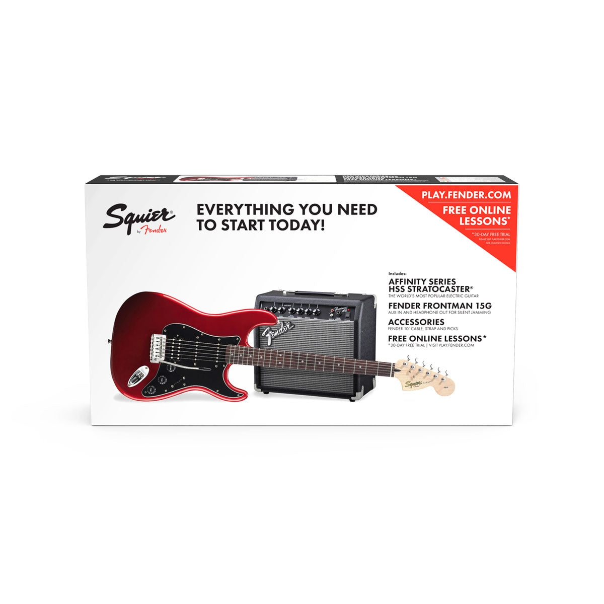 Paquete Guitarra Elect. Fender Pk Strat Hss 15g Car 120v, 0371814009