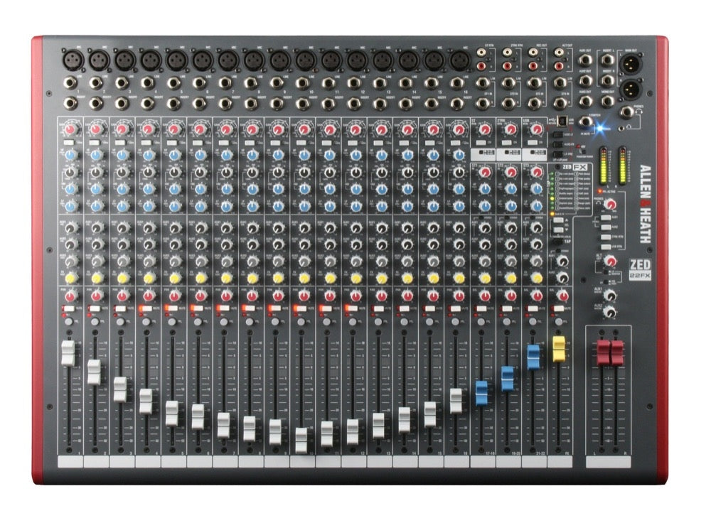 Mezcladora Allen Heath 22 Canales 16xlr Zed-22fx