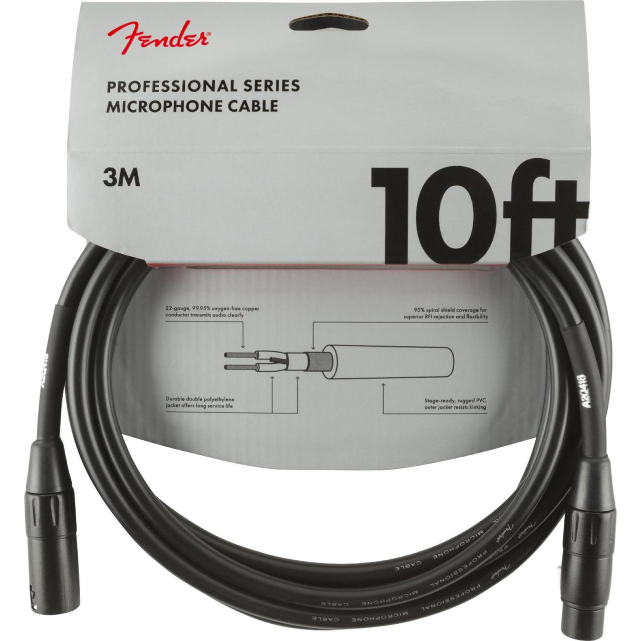 Cable Fender Professional Series Para Microfono Canon A Canon 3 Metros